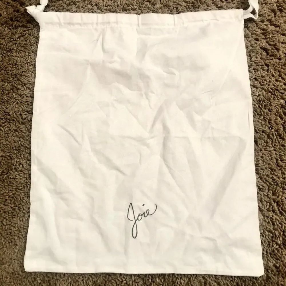 Joie white dust bag